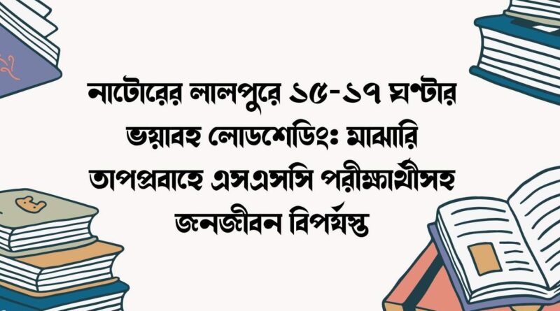 নাটোরের লালপুরে ১৫-১৭ ঘণ্টার ভয়াবহ লোডশেডিং