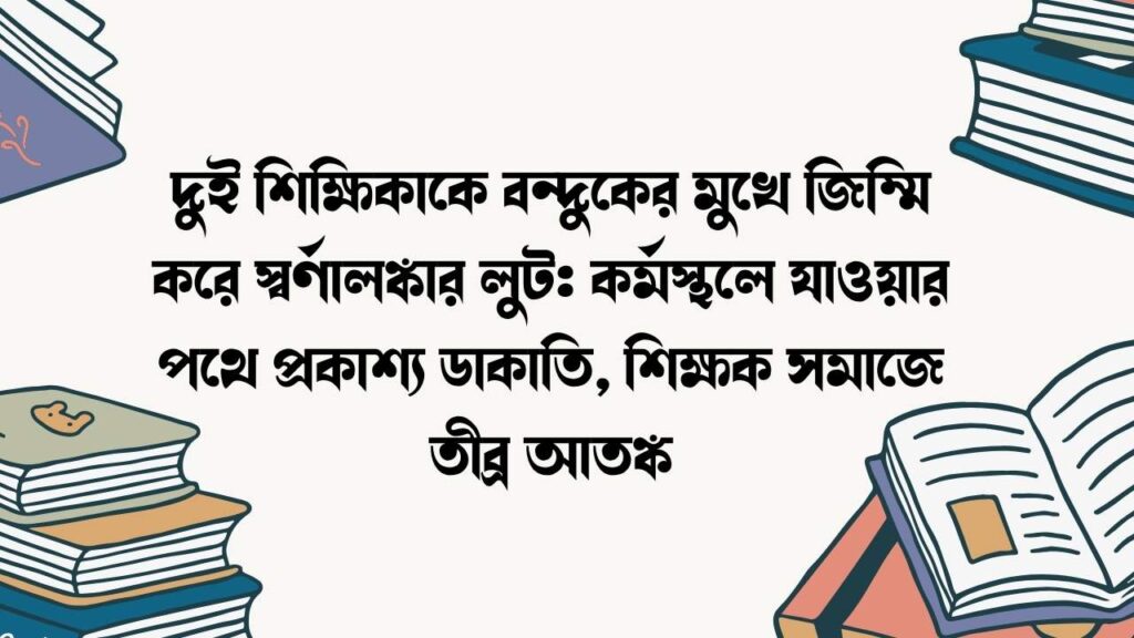 দুই শিক্ষিকাকে বন্দুকের মুখে জিম্মি করে স্বর্ণালঙ্কার লুট