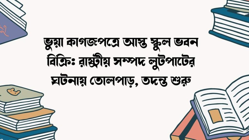 ভুয়া কাগজপত্রে আস্ত স্কুল ভবন বিক্রি