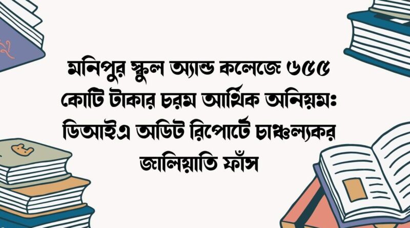 মনিপুর স্কুল অ্যান্ড কলেজে ৬৫৫ কোটি টাকার চরম আর্থিক অনিয়ম