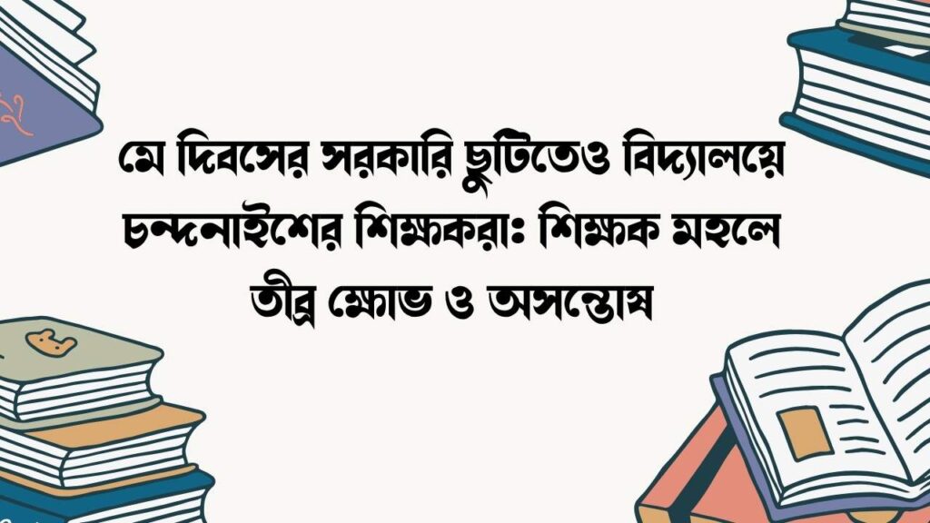 মে দিবসের সরকারি ছুটিতেও বিদ্যালয়ে চন্দনাইশের শিক্ষকরা